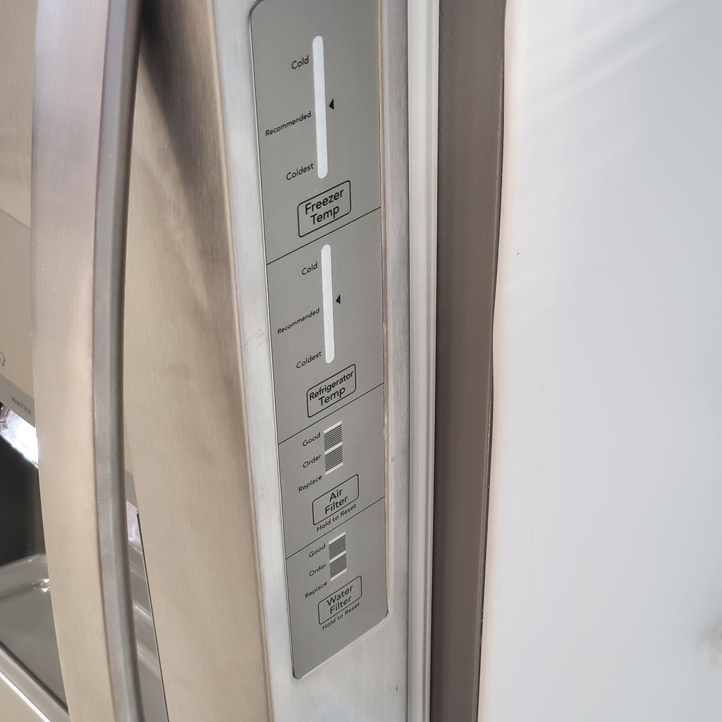 Pictures of Frigidaire 25.6 cu. ft. ENERGY STAR Side by Side Refrigerator with Exterior Water and Ice Dispenser in Stainless Steel FRSS2623AS - Scratch & Dent (Minor) - Neu Appliance Outlet - Discount Appliance Outlet in Austin, Tx