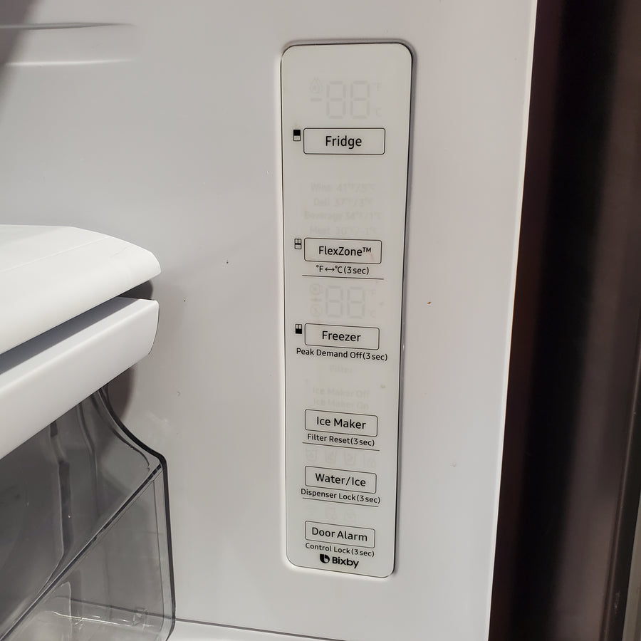 Samsung 22.6 Cu. Ft. 4-Door French Door Counter Depth Refrigerator in Tuscan Stainless Steel RF24R7201DT - Scratch & Dent (Minor)