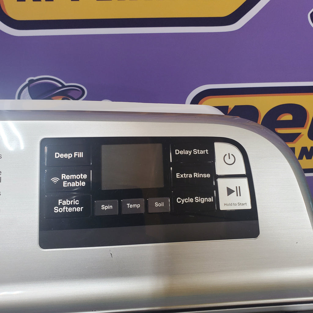 Pictures of Maytag White Smart Top Load 5.3 Cu. Ft. Washer with Extra Power and Built- In Faucet MVW7230HW - Certified Refurbished and Maytag White Smart Electric 7.4 Cu. Ft. Dryer with Extra Power MED7230HW - New in Box - Neu Appliance Outlet - Discount Appliance Outlet in Austin, Tx