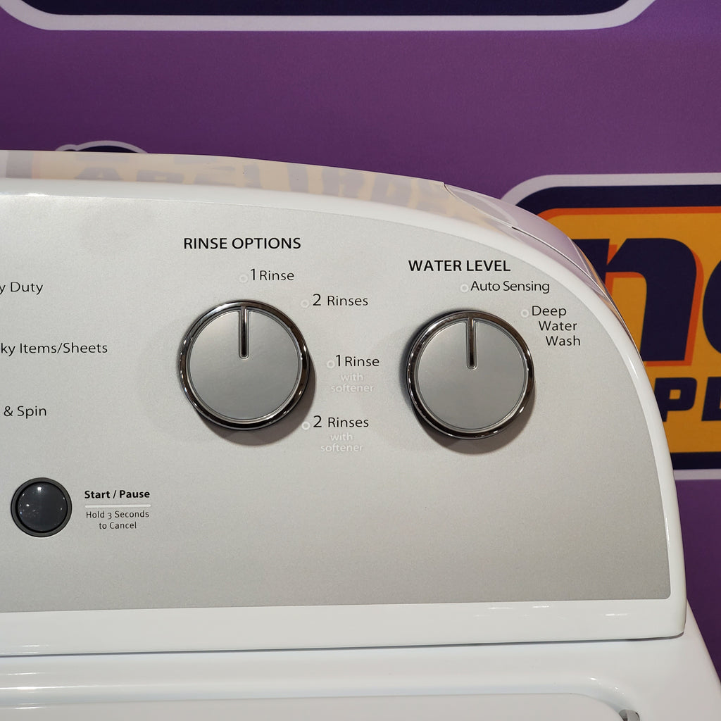 Whirlpool 3.5 cu. ft. High Efficiency Top Load Washing Machine with Deep Water Wash 3SD778 - WTW4816FW - Scratch & Dent (Minor)