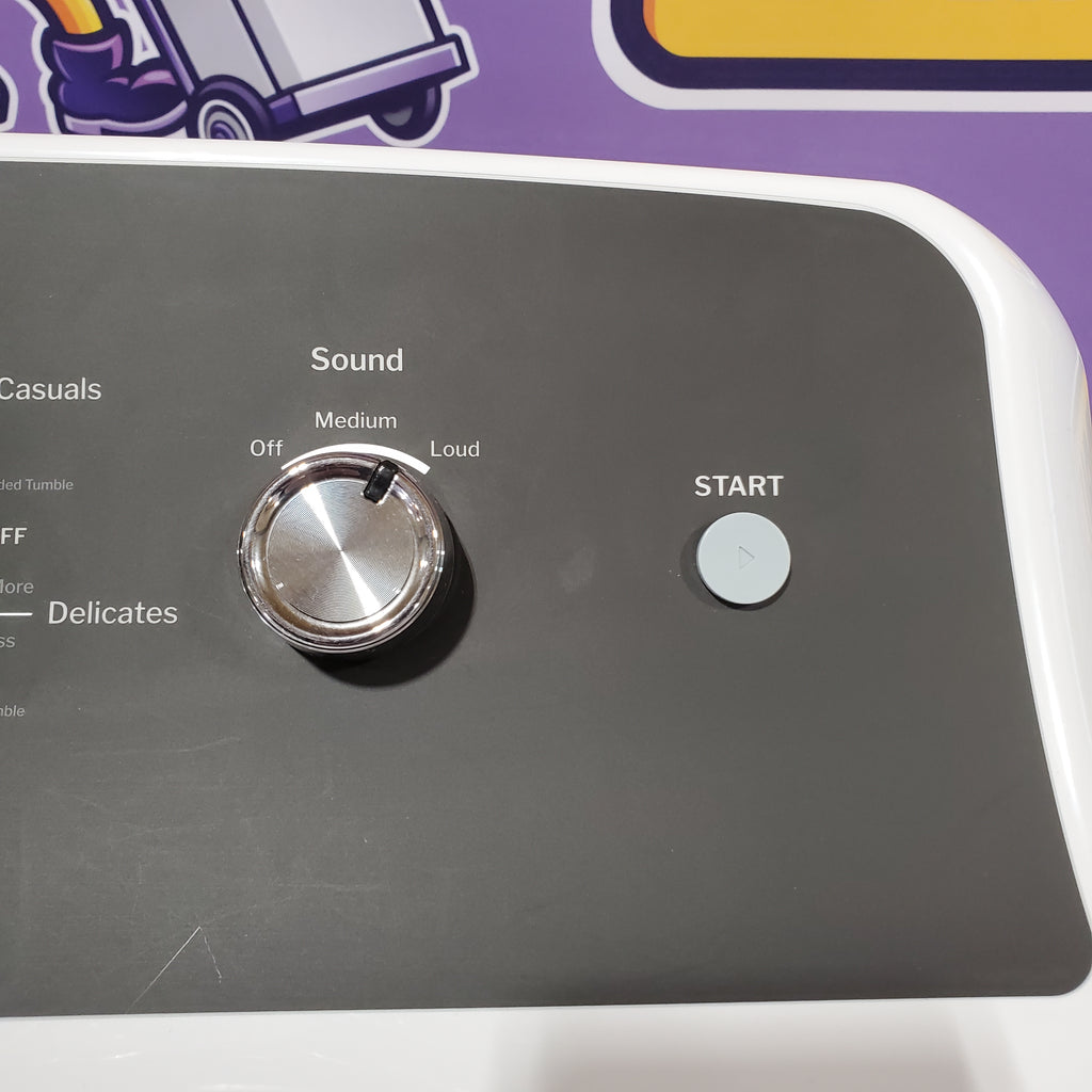 GE 7.2 cu. ft. Capacity Electric Dryer with Up To 120 ft. Venting and Extended Tumble 05CR067 - GTD48EASWWB - Scratch & Dent (Minor)