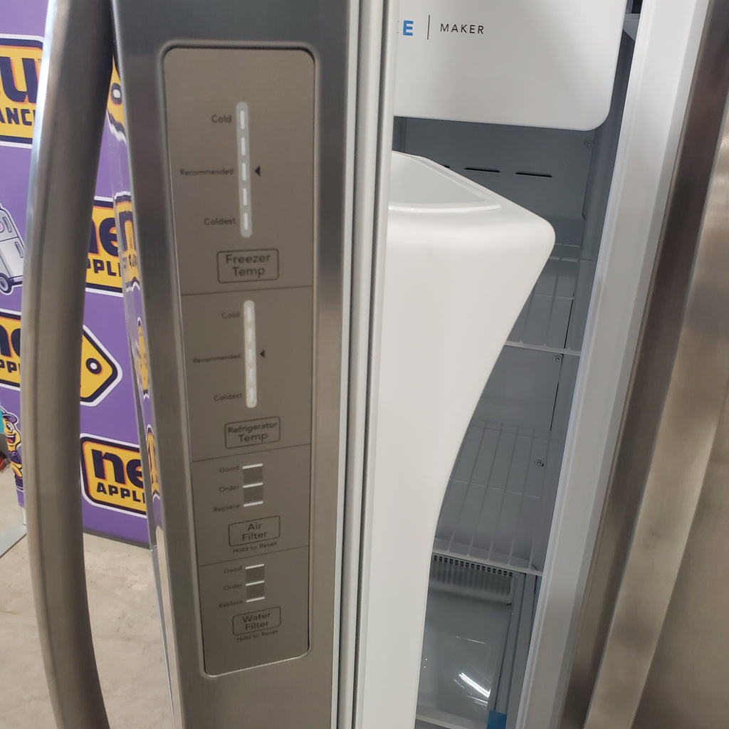 Pictures of Frigidaire Standard Depth 25.6 Cu. Ft. Side by Side 36" Refrigerator with a EvenTemp Cooling System FRSS26L3AF - Open Box - Neu Appliance Outlet - Discount Appliance Outlet in Austin, Tx