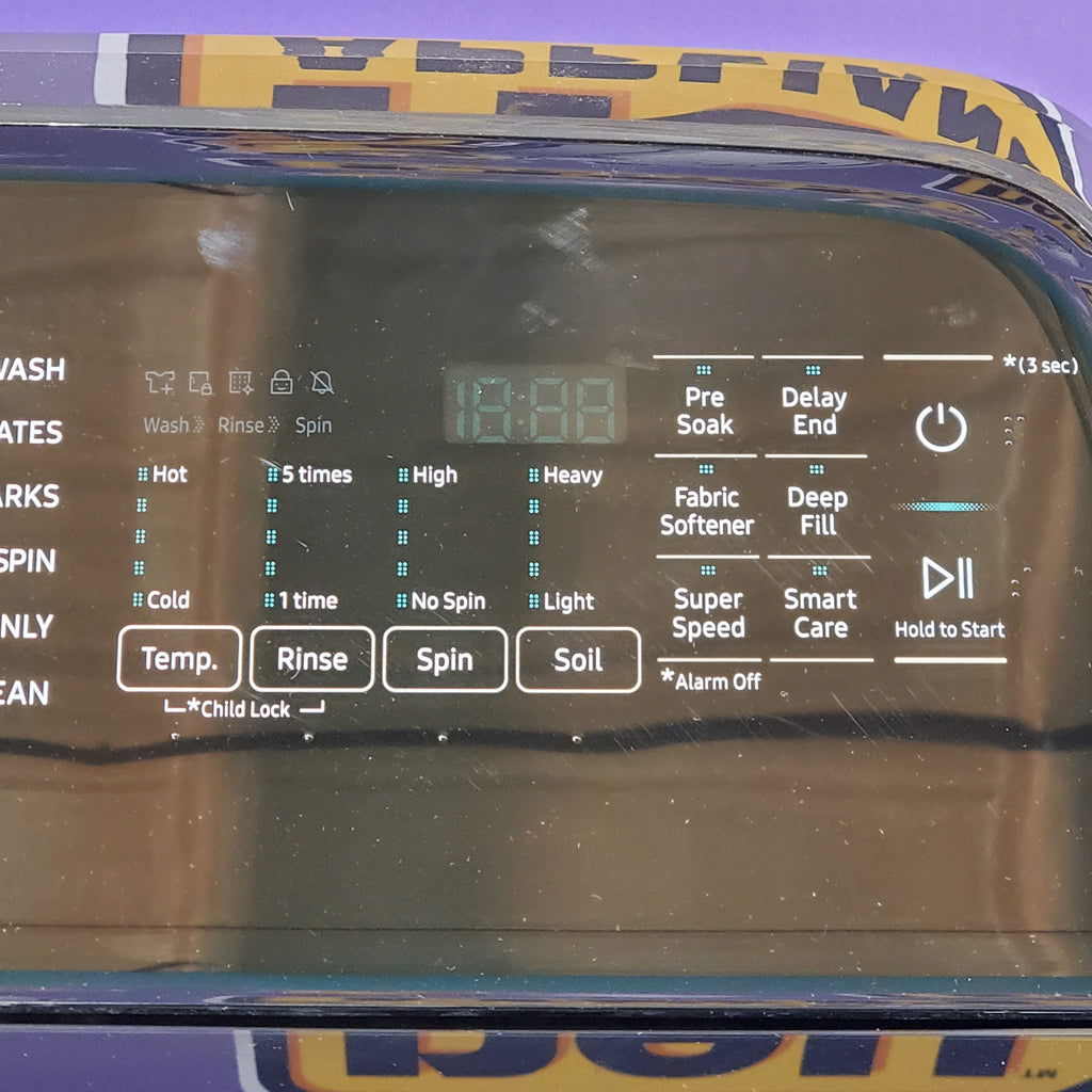 Pictures of Samsung 5.0 cu. ft. Energy Star Top Load Washer with Active Water Jet in Black Stainless Steel WA50R5400AV - Scratch & Dent (Minor) - Neu Appliance Outlet - Discount Appliance Outlet in Austin, Tx