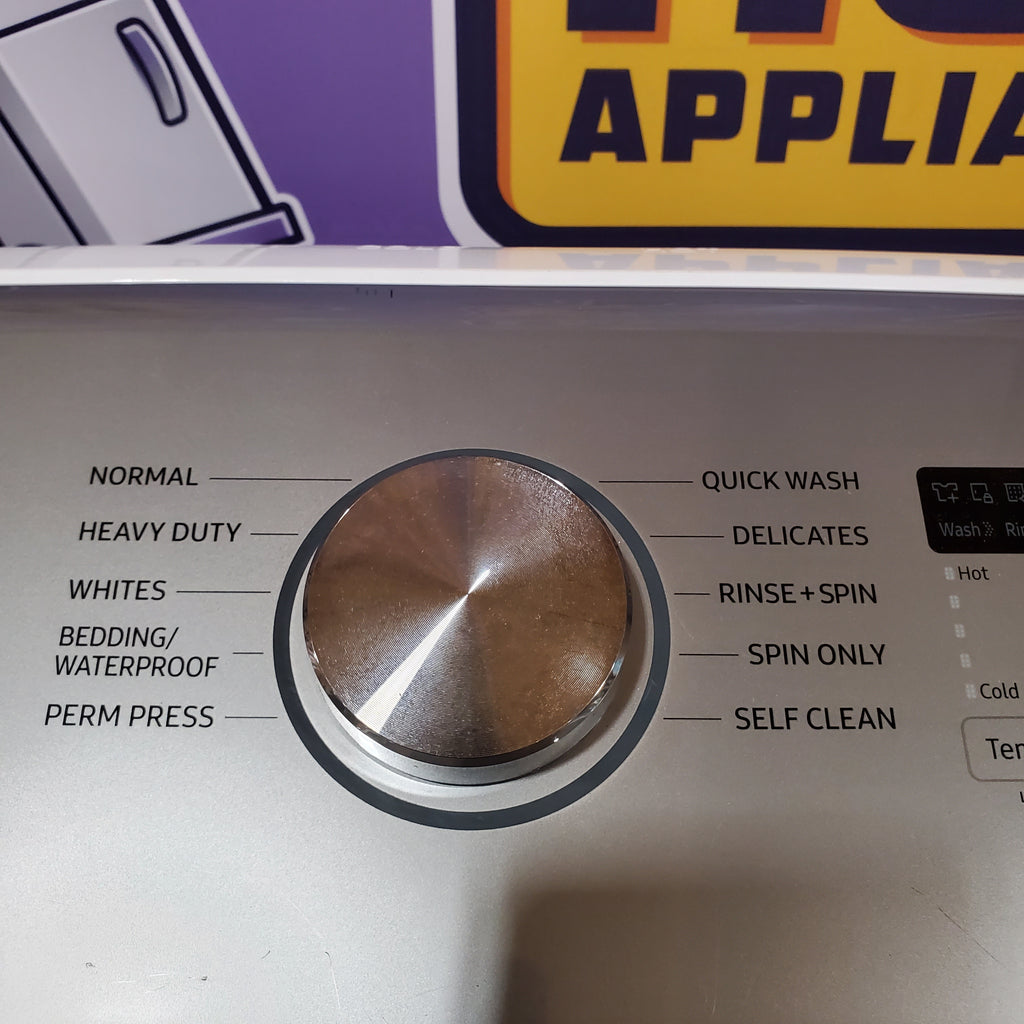 Samsung White Top Load 5.0 Cu. Ft. Washer with Active Water Jet WA50R5200AW - Certified Refurbished and Samsung White Electric 7.4 Cu. Ft. Dryer with Sensor Dry 16036 - DVE50R5200W - Certified Refurbished