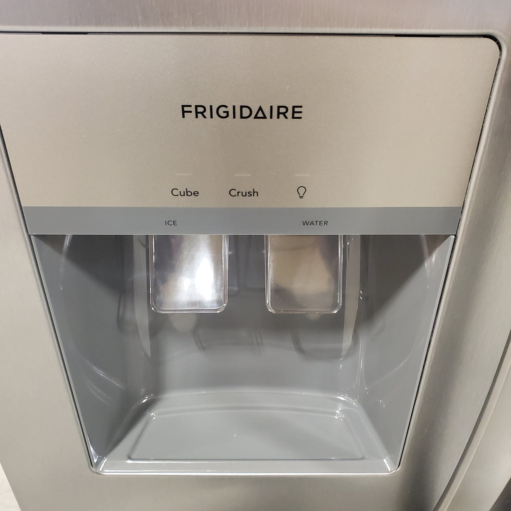 Pictures of Frigidaire 25.6 cu. ft. ENERGY STAR Side by Side Refrigerator with Exterior Water and Ice Dispenser in Stainless Steel FRSS2623AS - Scratch & Dent (Minor) - Neu Appliance Outlet - Discount Appliance Outlet in Austin, Tx