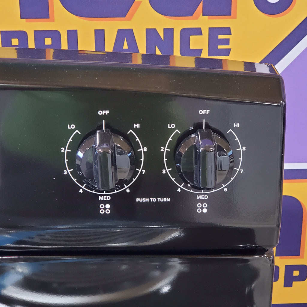 Pictures of Amana 30-inch Electric Range with Temp Assure Cooking System in Black ACR4303MFB8 - Open Box - Neu Appliance Outlet - Discount Appliance Outlet in Austin, Tx