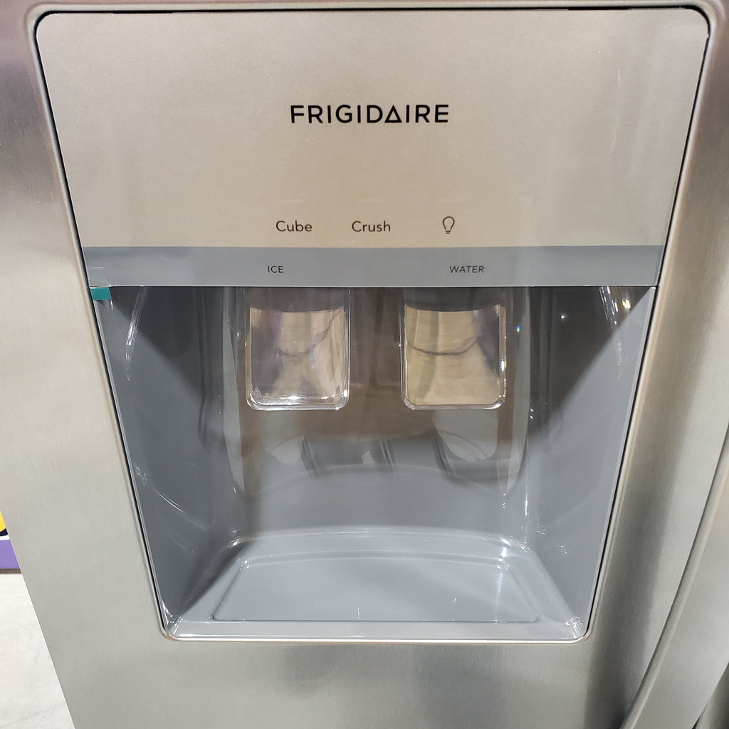 Frigidaire 25.6 cu. ft. ENERGY STAR Side by Side Refrigerator with Exterior Water and Ice Dispenser in Stainless Steel 3SD265 - FRSS2623AS - Scratch & Dent (Major)