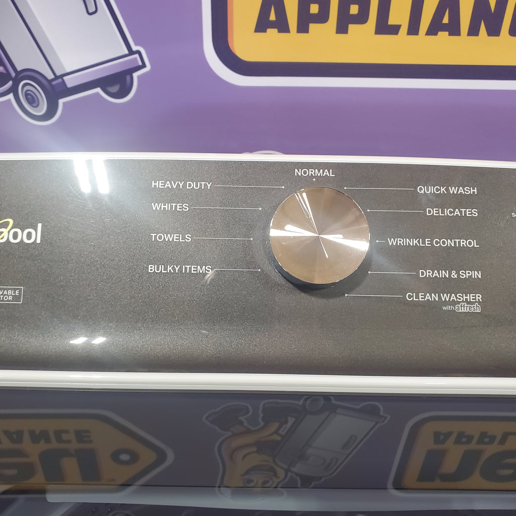 Whirlpool 5.2–5.3 Cu. Ft. Top Load Washer in White with Removable Agitator WTW6157PW - Open Box and Whirlpool 7.0 cu. ft. Electric Dryer with Hamper Door 16062 - WED5010LW - Open Box