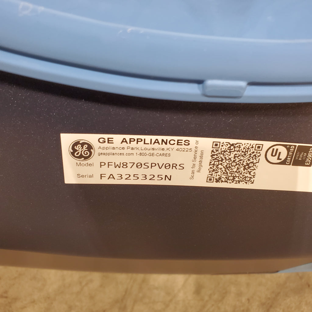 Pictures of GE Profile 5.3 cu. ft. Smart Front Load ENERGY STAR Washer with OdorBlock UltraFresh Vent System and Microban Technology in Sapphire Blue PFW870SPVRS - New in Box - Neu Appliance Outlet - Discount Appliance Outlet in Austin, Tx