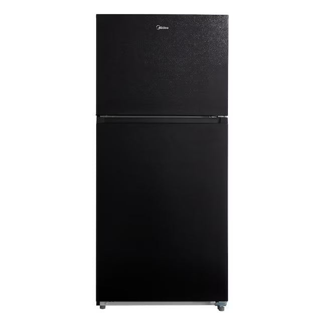 Midea Garage Ready 18 Cu. Ft. Top Freezer Refrigerator with Gallon Sized Door Bins, Ice Maker Ready, and LED Lighting 225521178 - MRT18D3BBB