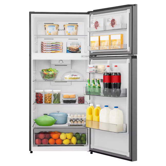 Hisense 21.2-cu ft Standard-Depth 30-in Wide Top-Freezer Refrigerator ( Stainless Steel ) Garage Ready ENERGY STAR Certified