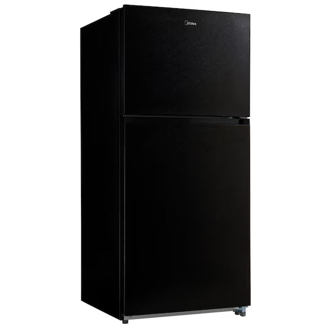 Midea Garage Ready 18 Cu. Ft. Top Freezer Refrigerator with Gallon Sized Door Bins, Ice Maker Ready, and LED Lighting 225521178 - MRT18D3BBB
