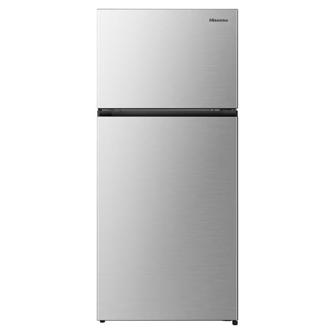 Hisense 21.2-cu ft Standard-Depth 30-in Wide Top-Freezer Refrigerator ( Stainless Steel ) Garage Ready ENERGY STAR Certified