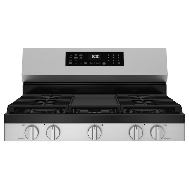 GE 30" Free-Standing Gas Convection Range with EasyWash™ Oven Tray and No Preheat Air Fry GE9845 - GGF600AVSS - New in Box
