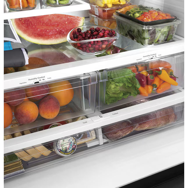 GE ENERGY STAR 25.7 Cu. Ft. Fingerprint Resistant French-Door Refrigerator GFE26JYMFS - Scratch & Dent (Moderate)