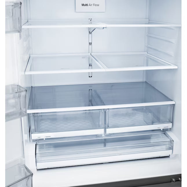 LG 28 cu. ft. 3 Door French Door, Ice and Water with Single Ice Maker in Printproof Stainless Steel LRFS28XBS - Scratch & Dent (Moderate)