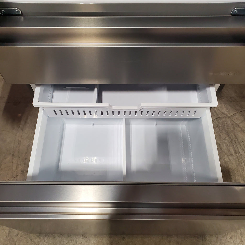 Hisense PureFlat 25.6-cu ft 4-Door Smart French Door ENERGY STAR Refrigerator in Stainless Steel with Ice Maker, Water and Ice Dispenser 24SD52 - HRM260N6TSE - Scratch & Dent (Moderate)