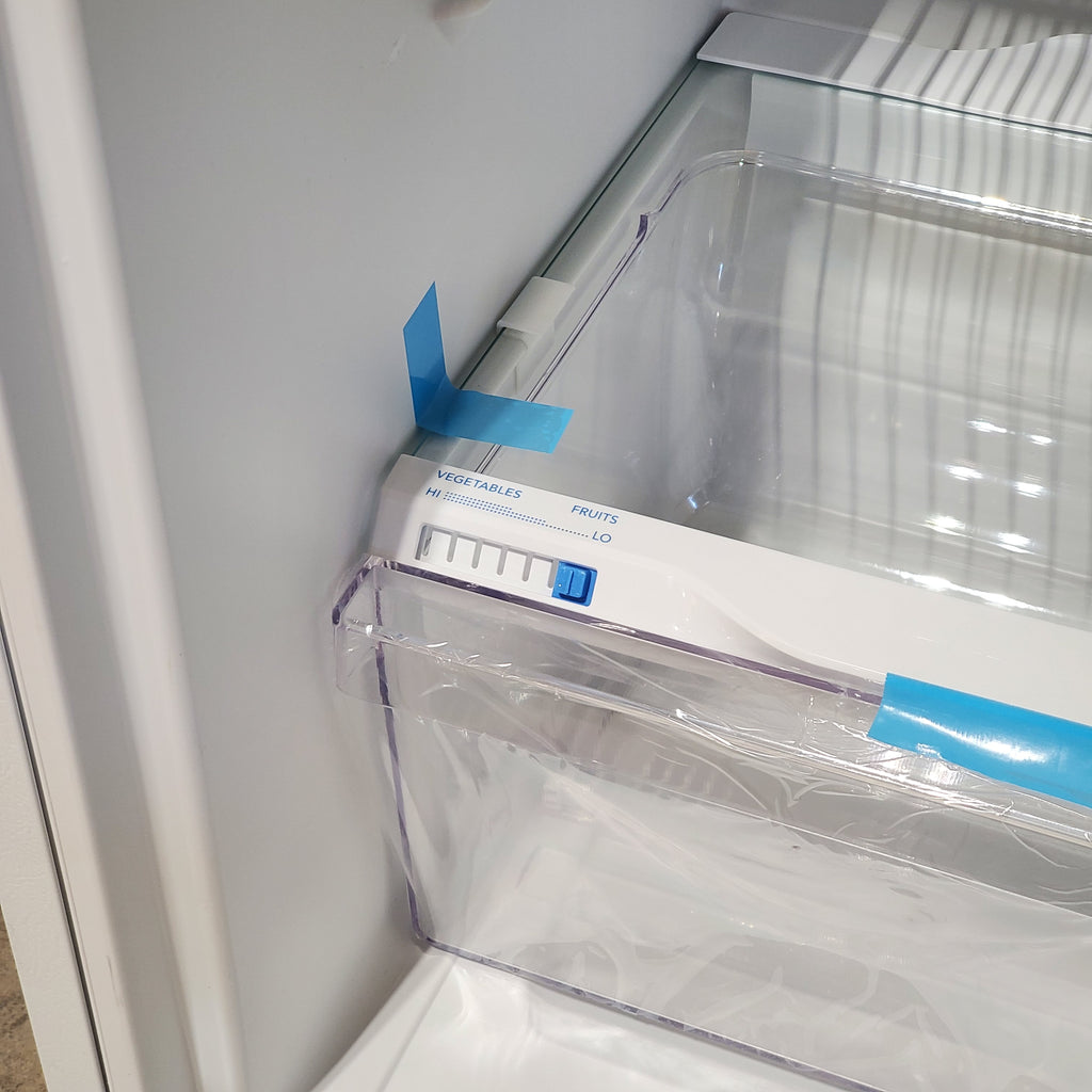 Frigidaire 30" Wide Garage Ready Top Freezer 18 Cu. Ft. Refrigerator with EvenTemp Cooling System and Spacious Interior Storage in White 24SD45 - FFTR1814WW - Scratch & Dent (Minor)