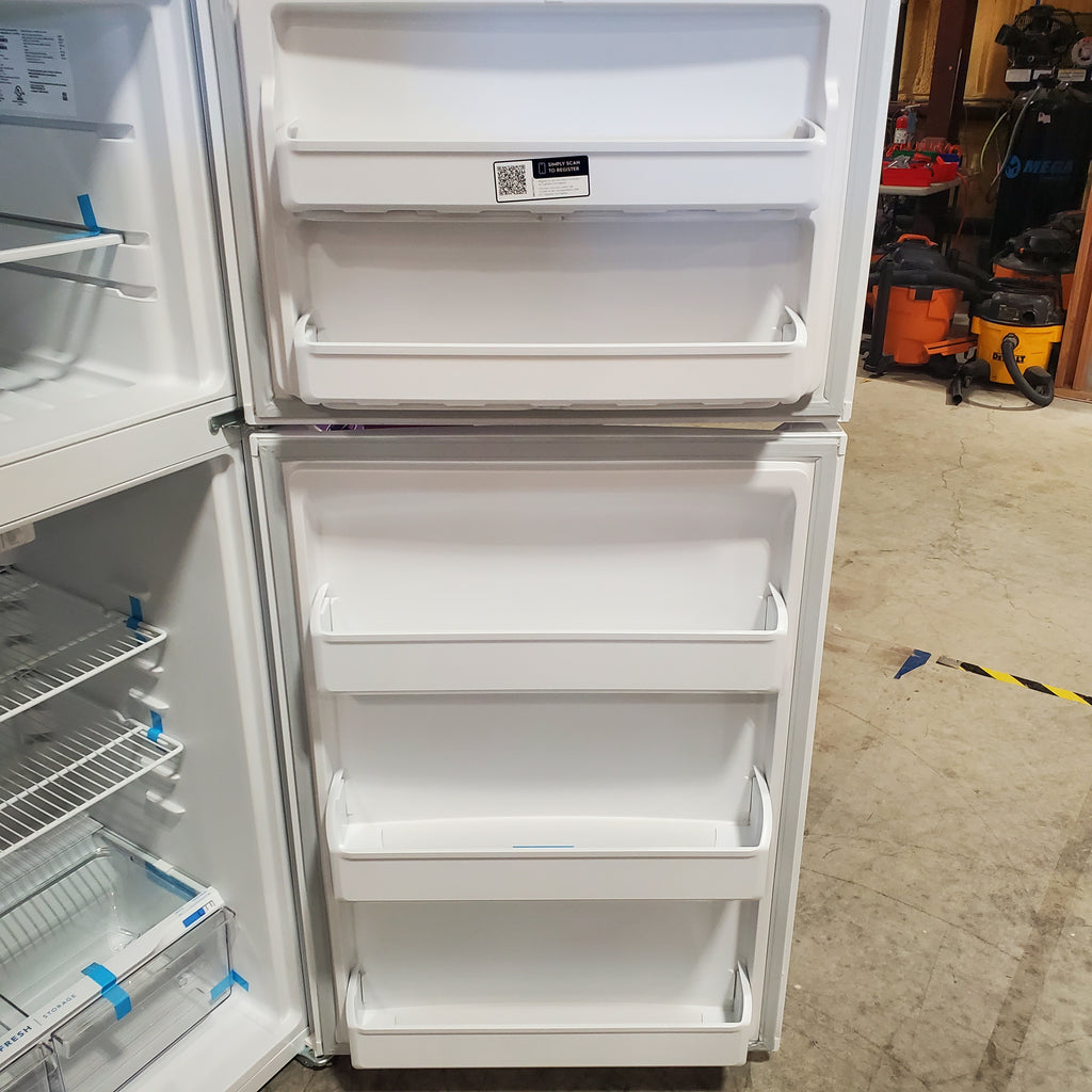 Frigidaire 30" Wide Garage Ready Top Freezer 18 Cu. Ft. Refrigerator with EvenTemp Cooling System and Spacious Interior Storage in White 5SD272 - FFTR1814WW - Scratch & Dent (Minor)