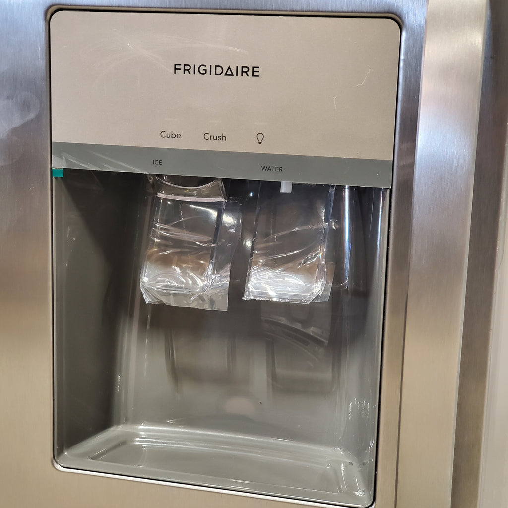 Frigidaire 25.6 cu. ft. ENERGY STAR Side by Side Refrigerator with Exterior Water and Ice Dispenser in Stainless Steel 3SD940 - FRSS2623AS - Scratch & Dent (Minor)