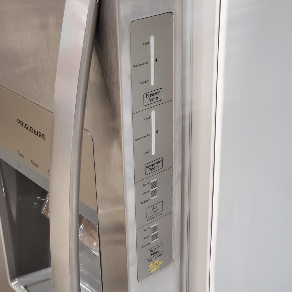 Pictures of Frigidaire 33" Wide 22.3 cu. ft. ENERGY STAR Side by Side Refrigerator Stainless Steel with Exterior Water and Ice Dispenser 22SD024 - FRSS2323AS - Open Box - Neu Appliance Outlet - Discount Appliance Outlet in Austin, Tx