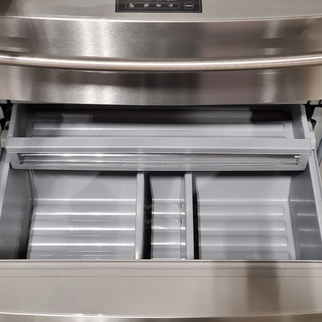 Pictures of KitchenAid PrintShield Stainless 26.2 Cu. Ft. Multi-Door French Door Refrigerator with Platinum Interior and FreshChill™ Full-Width Refrigerated Drawer 3SD859 - KRMF536RPS - Scratch & Dent (Minor) - Neu Appliance Outlet - Discount Appliance Outlet in Austin, Tx