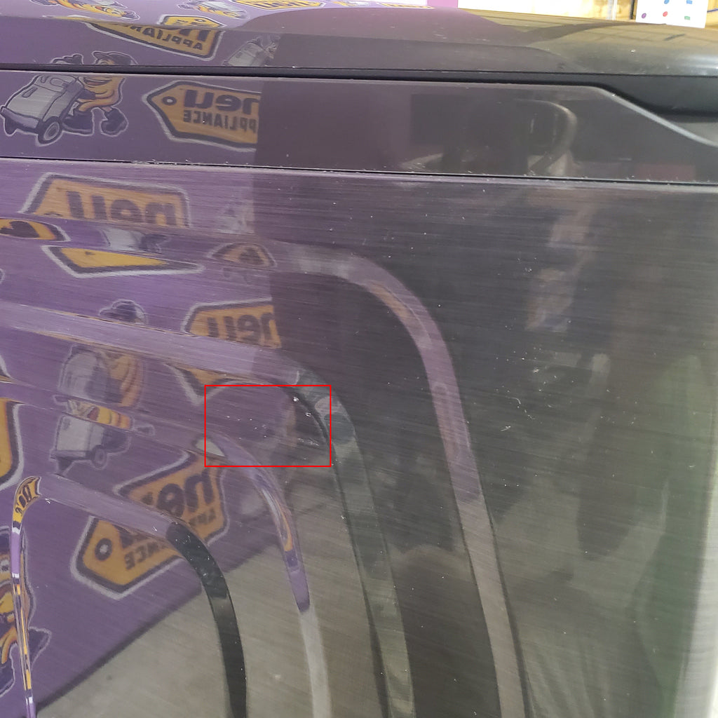 Samsung 5.5 cu.ft. Extra-Large Capacity Smart Top Load Washer with Super Speed Wash in Brushed Black 5SD229 - WA55CG7100AV - Scratch & Dent (Minor)