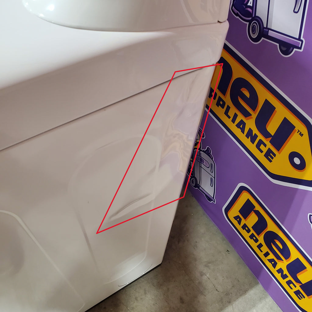 LG 7.3 Cu. Ft. Electric Rear Control Ultra Large Capacity Dryer in White with Sensor Dry 3SD912 - DLE6100W - Scratch & Dent (Minor)