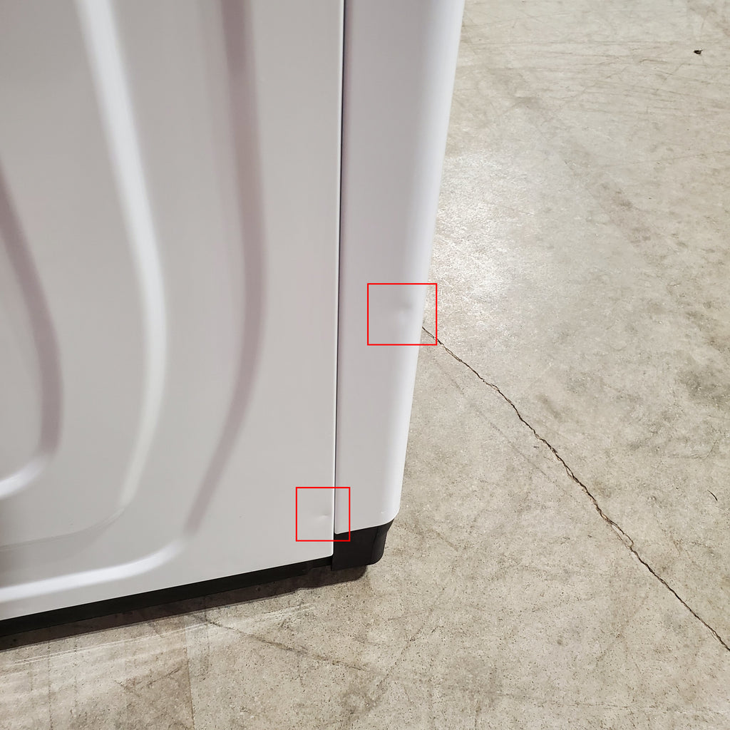 Samsung 5.0 cu. ft. Top Load Washing Machine with Active Water Jet 1CR04014 - WA50R5200AW - Certified Refurbished and Samsung White Smart Electric 7.4 Cu. Ft. Dryer with Sensor Dry and Steam Sanitize+ 16106 - DVE52A5500W - Scratch & Dent (Minor)