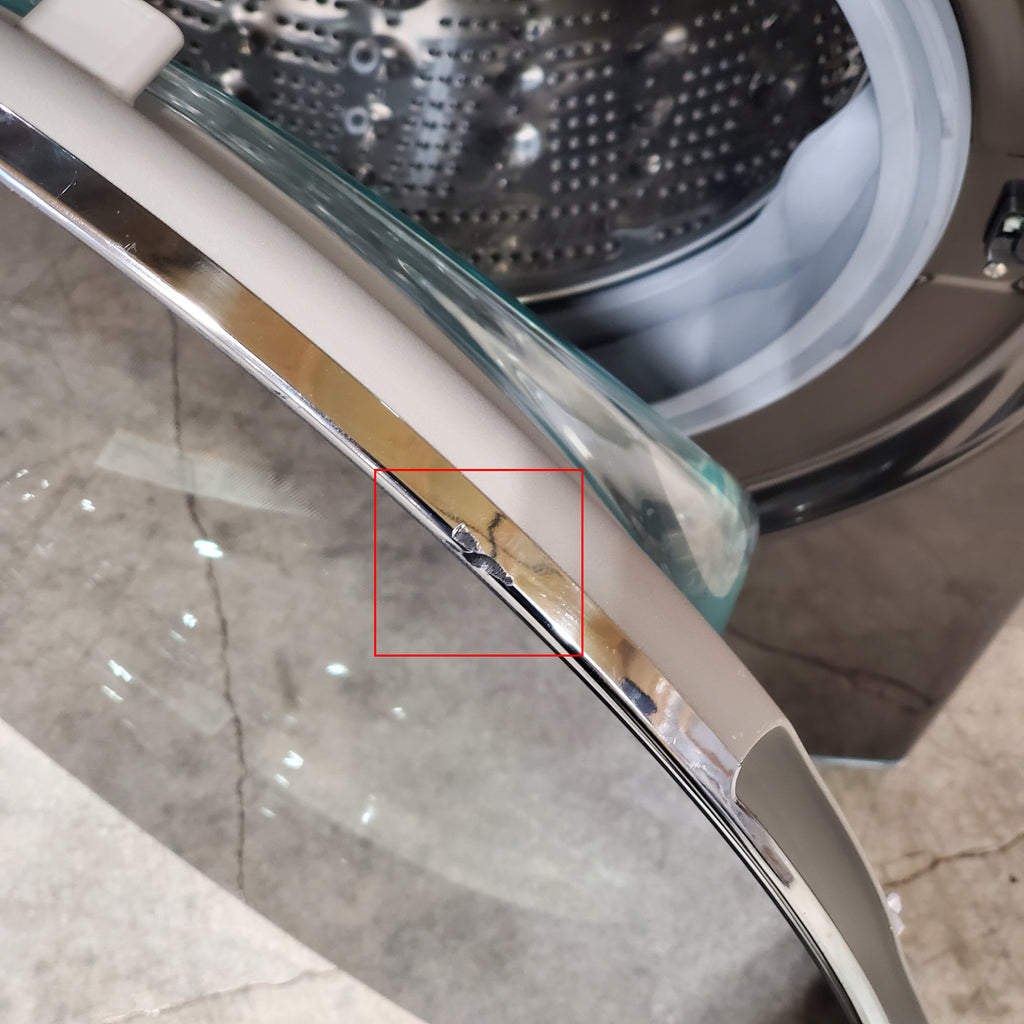 LG Single Unit Front Load WashTower™ with Center Control® 5.0 cu.ft. Washer and 7.4 cu.ft. Electric Dryer in Black Steel 5SD274 - WKEX300HBA - Scratch & Dent (Minor)