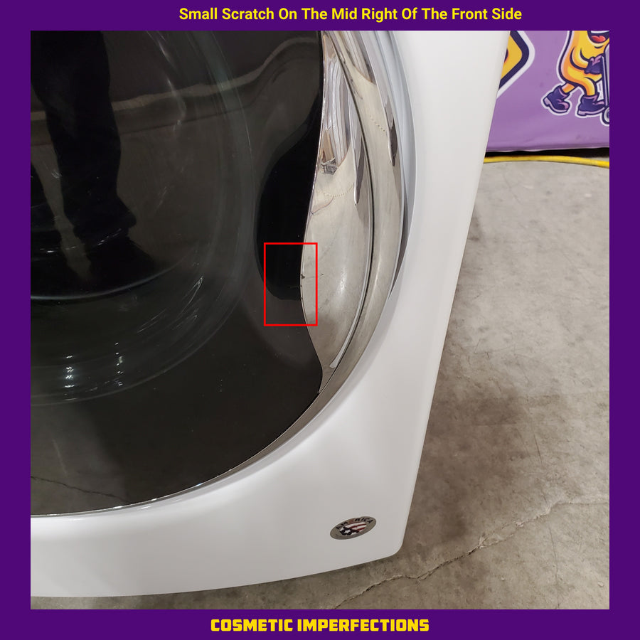 Whirlpool 27 Inch 4.5 cu. ft. Front Load Washer with Load & Go, Adaptive Wash, Steam Clean, 12 Wash Cycles, 1,200 RPM, and Smooth Wave Stainless Steel Basket WFW92HEFW - Scratch & Dent (Minor)