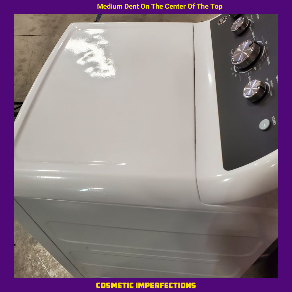 GE 7.2 cu. ft. Capacity Electric Dryer with Up To 120 ft. Venting and Extended Tumble 05CR067 - GTD48EASWWB - Scratch & Dent (Minor)