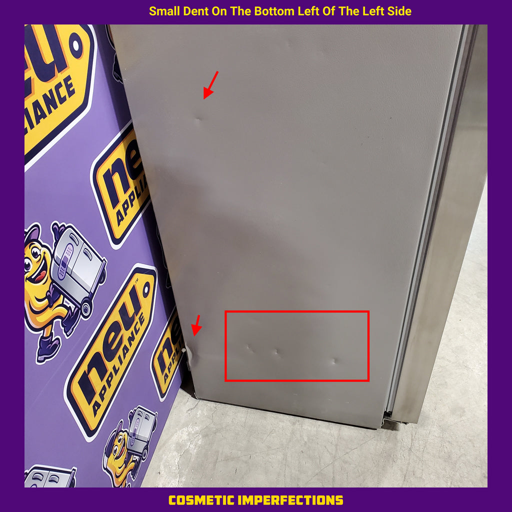 Pictures of Frigidaire 22 Cu. Ft. Counter-Depth Side-by-Side Refrigerator in Stainless Steel 3SD815 - FRSC2333AS - Scratch & Dent (Moderate) - Neu Appliance Outlet - Discount Appliance Outlet in Austin, Tx