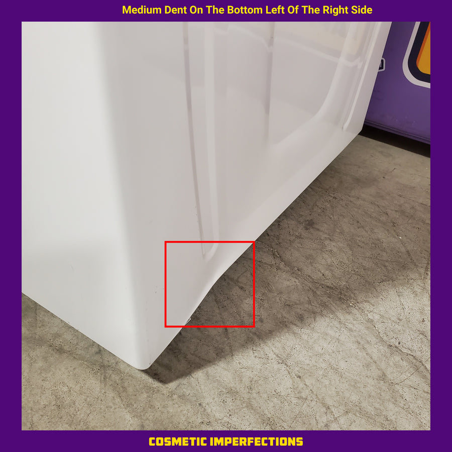 Whirlpool 3.8–3.9 Cu. Ft. Top Load Washer with 2 in 1 Removable Agitator and Soil Level Selection WTW4957PW - Scratch & Dent (Minor) and Whirlpool White Electric 7.0 Cu. Ft. Dryer with Auto Dry 16186 - WED4950HW - Scratch & Dent (Minor)