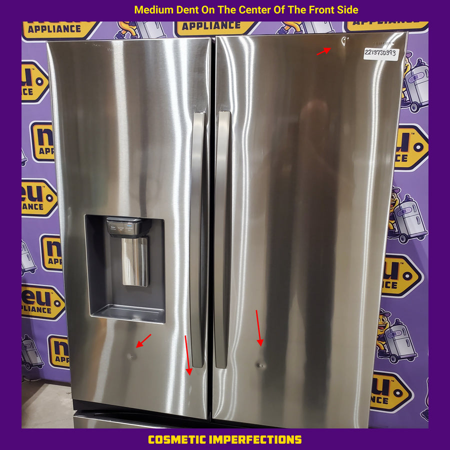 Samsung Bespoke AI Counter-Depth Sphere Ice 26-cu ft 36-in Wide French Door Refrigerator with Dual Ice Maker ( Fingerprint Resistant Stainless Steel ) ENERGY STAR Certified RF70F27SER - Scratch & Dent (Moderate)