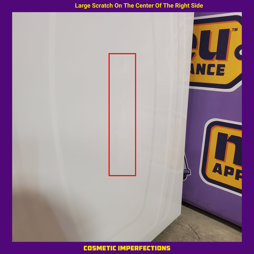 Pictures of Maytag Top Load 4.8 cu ft Washer with Deep Fill and Slow-Close Glass Lid MVW6200KW - Scratch & Dent (Minor) and Maytag 7.0 cu ft Electric Dryer with Moisture Sensing and Quick Dry Cycle 16241 - MED6200KW - Scratch & Dent (Moderate) - Neu Appliance Outlet - Discount Appliance Outlet in Austin, Tx