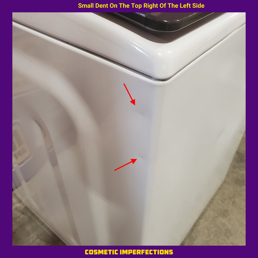 Maytag Top Load 4.8 cu ft Washer with Deep Fill and Slow-Close Glass Lid MVW6200KW - Scratch & Dent (Moderate) and Maytag 7.0 cu ft Electric Dryer with Moisture Sensing and Quick Dry Cycle T8712 - MED6200KW - Scratch & Dent (Moderate)