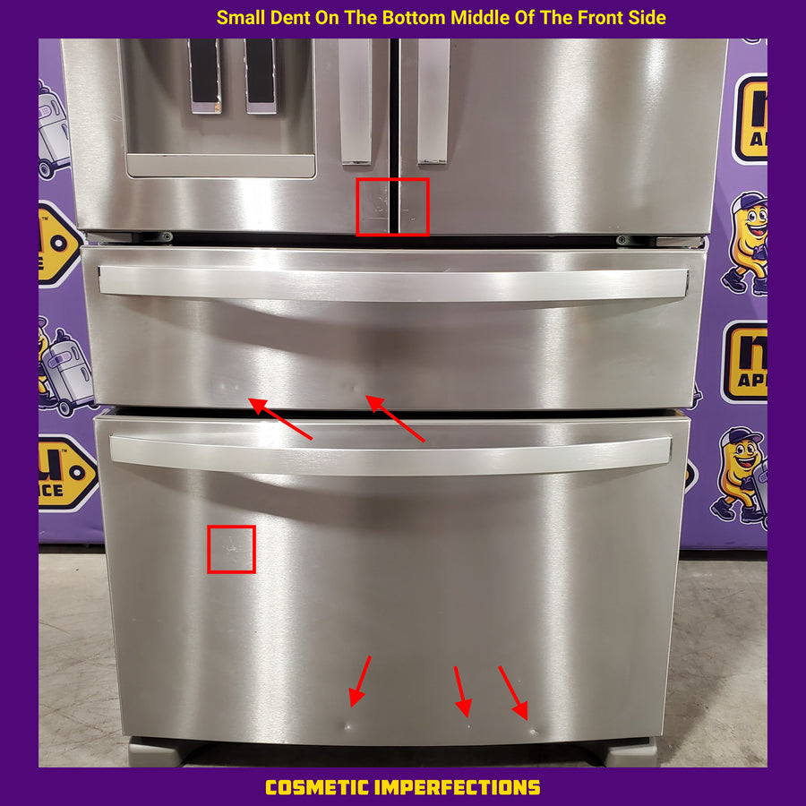 Whirlpool French Door Bottom Mount Refrigerator in Fingerprint Resistant Stainless Steel 22132SD129 - WRMF3636RZ - Scratch & Dent (Moderate)