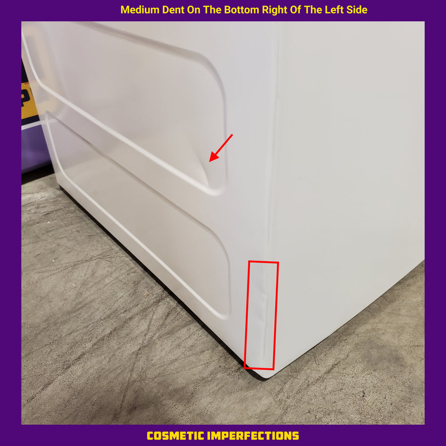 GE White Top Load 4.2 Cu. Ft. Washer with Stainless Steel Basket and Dual Action Agitator 90055 - GTW460ASJWW - Scratch & Dent (Moderate)