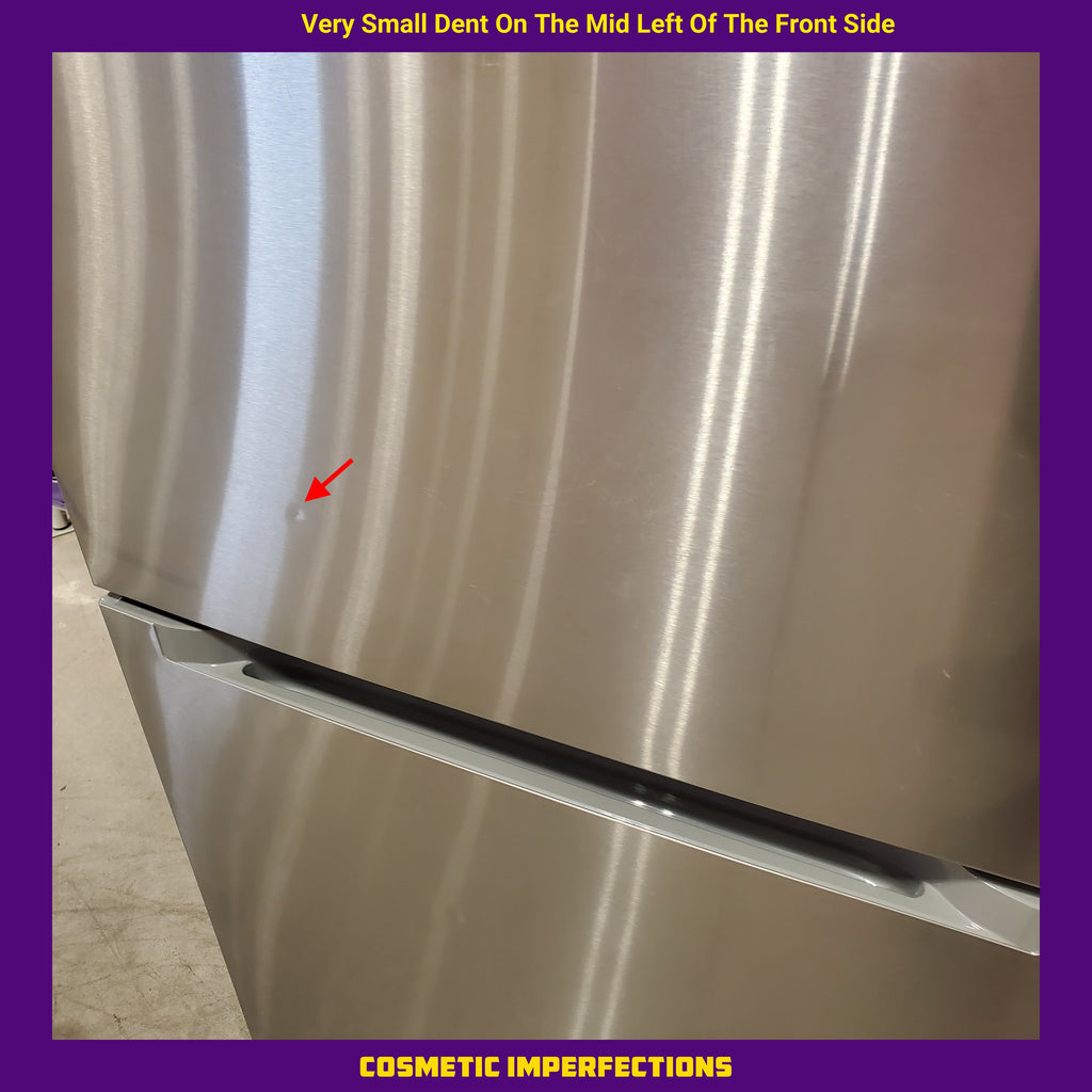 Pictures of Midea 18.7 cu. ft. Garage Ready Bottom-Freezer Refrigerator in Stainless Steel 30134SD208 - MRB19B7AST - Scratch & Dent (Major) - Neu Appliance Outlet - Discount Appliance Outlet in Austin, Tx