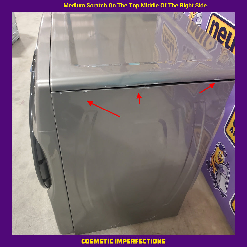 Pictures of Chrome Shadow Whirlpool 7.4 Cu. Ft. Electric Wrinkle Shield Dryer with Steam WED6605MC - Scratch & Dent - Minor - Neu Appliance Outlet - Discount Appliance Outlet in Austin, Tx
