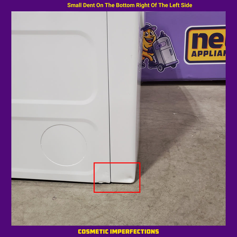 Hotpoint 6.2 cu. ft. Capacity Electric Dryer with Up To 120 ft. Venting and Shallow Depth 25139SD803 - HTX26EASWWW - Scratch & Dent (Moderate)