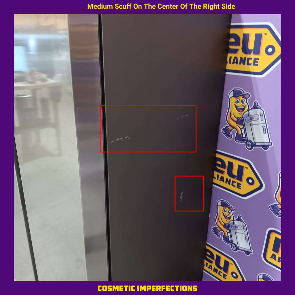 Pictures of Samsung 27.4-cu ft Side-by-Side Refrigerator with Ice Maker in Fingerprint Resistant Stainless Steel 25136SD638 - RS27T5200SR - Scratch & Dent (Moderate) - Neu Appliance Outlet - Discount Appliance Outlet in Austin, Tx
