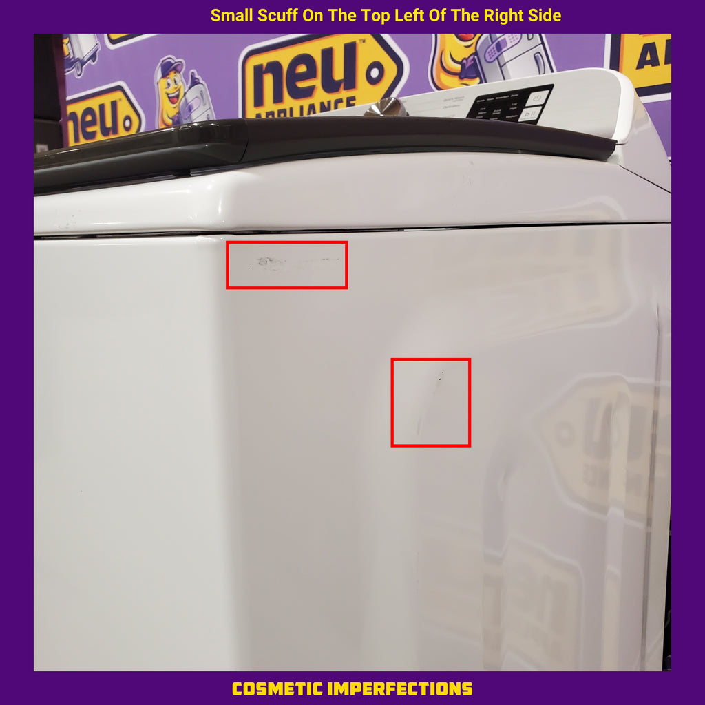 Pictures of Maytag Top Load 4.8 cu ft Washer with Deep Fill and Slow-Close Glass Lid MVW6200KW - Scratch & Dent (Minor) and Maytag 7.0 cu ft Electric Dryer with Moisture Sensing and Quick Dry Cycle 16200 - MED6200KW - Scratch & Dent (Moderate) - Neu Appliance Outlet - Discount Appliance Outlet in Austin, Tx