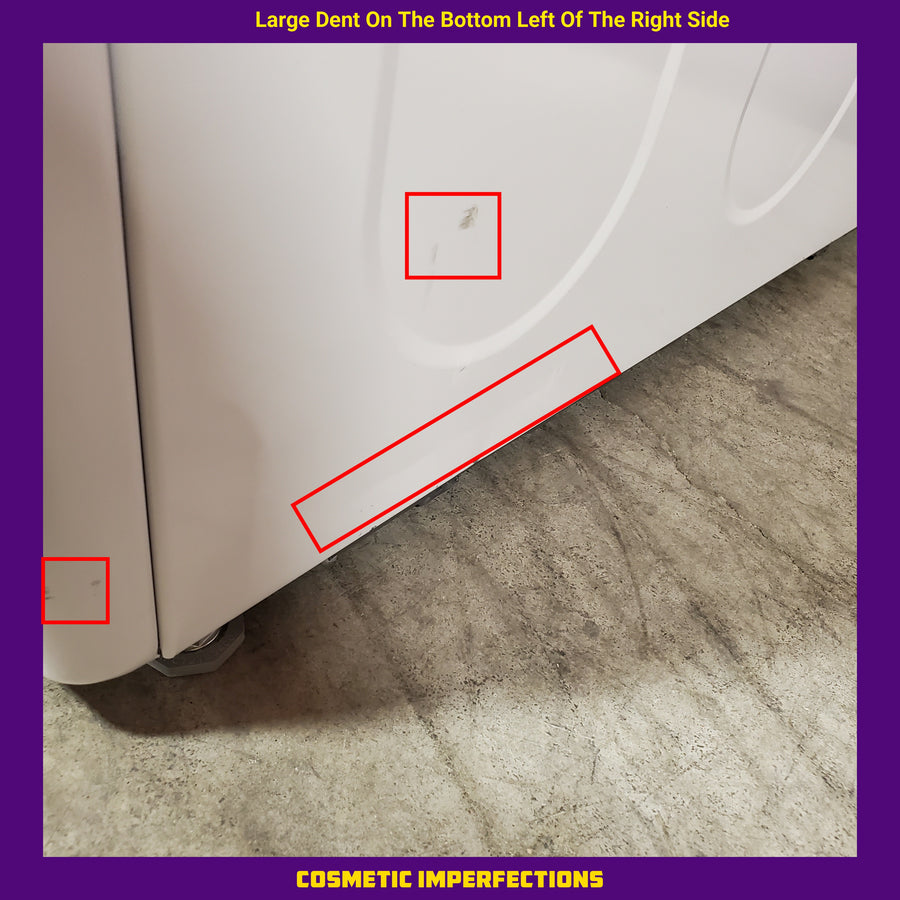LG 4.5 cu. ft. Front Load Washer with Steam and Built-In Intelligence in White WM4000HWA - Scratch & Dent (Minor) and LG 7.4 cu. ft. Front Load Electric Dryer with TurboSteam and Sensor Dry Technology in White 16237 - DLEX4000W - Scratch & Dent (Moderate)