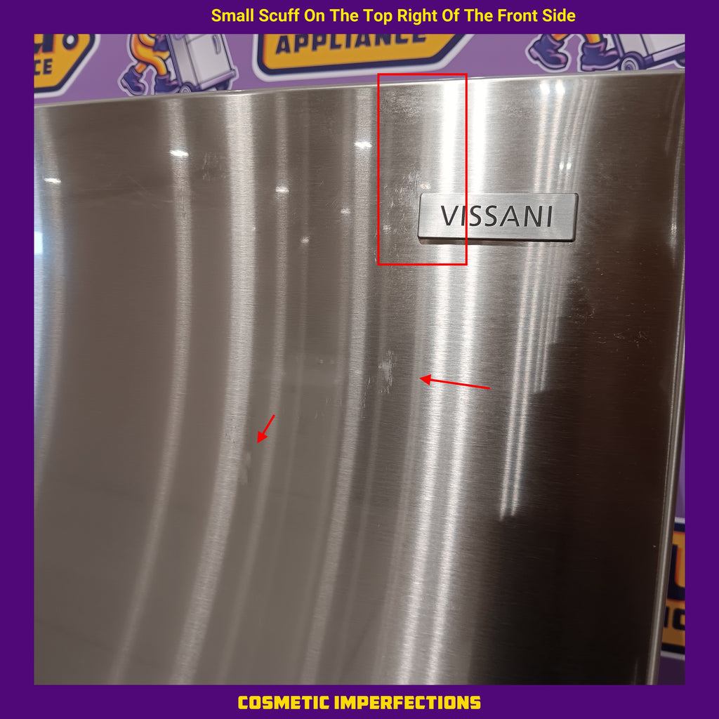 Pictures of Vissani 18.7 cu. ft. Bottom Freezer Refrigerator in Stainless Steel 25CR175 - MDBF18SS - Scratch & Dent - Minor - Neu Appliance Outlet - Discount Appliance Outlet in Austin, Tx