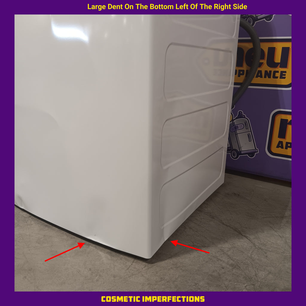 Hotpoint® 4.0 cu. ft. Capacity Washer with Cold Plus and Water Level Control HTW265ASWWW - Scratch & Dent (Major) and Hotpoint 6.2 cu. ft. Capacity Electric Dryer with Up To 120 ft. Venting and Shallow Depth 16184 - HTX26EASWWW - Scratch & Dent (Minor)