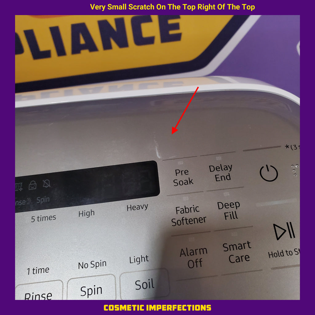 Samsung 5.0 cu. ft. Top Load Washing Machine with Active Water Jet 1CR04014 - WA50R5200AW - Certified Refurbished and Samsung White Smart Electric 7.4 Cu. Ft. Dryer with Sensor Dry and Steam Sanitize+ 16106 - DVE52A5500W - Scratch & Dent (Minor)