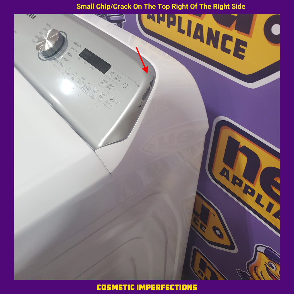 Samsung White Top Load 5.0 Cu. Ft. Washer with Active Water Jet WA50R5200AW - Certified Refurbished and Samsung White Electric 7.4 Cu. Ft. Dryer with Sensor Dry 16085 - DVE50R5200W - Certified Refurbished