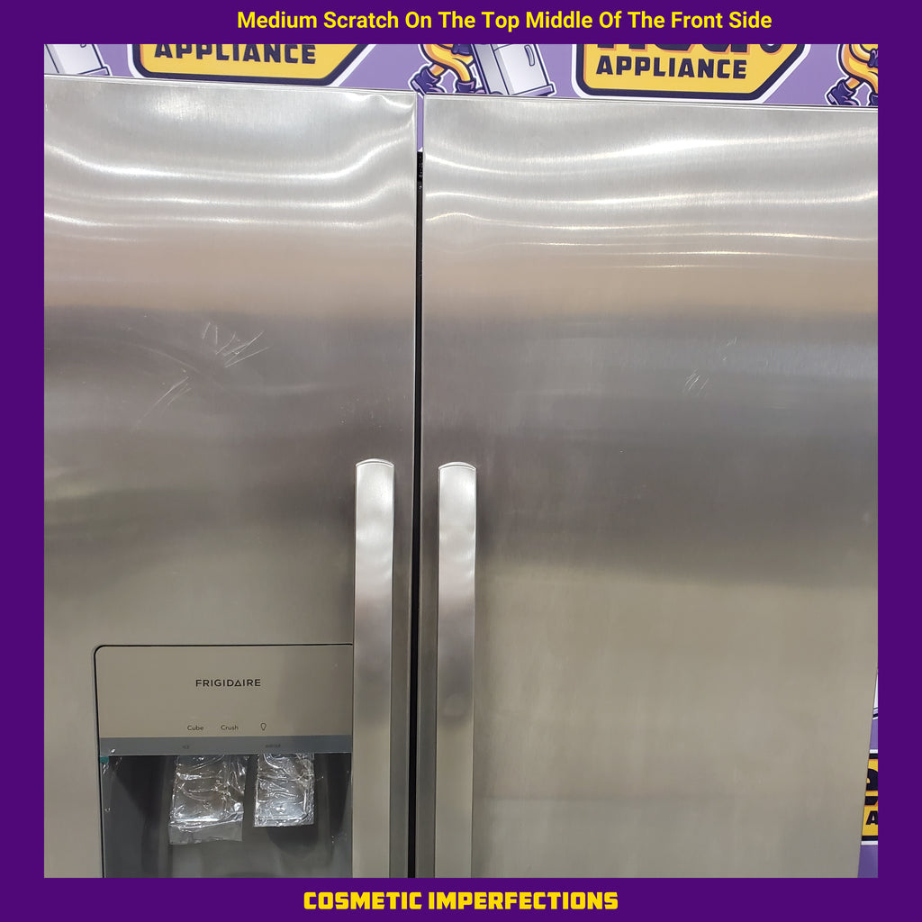 Pictures of Frigidaire 33" Wide 22.3 cu. ft. ENERGY STAR Side by Side Refrigerator Stainless Steel with Exterior Water and Ice Dispenser 20SD105 - FRSS2323AS - Scratch & Dent (Minor) - Neu Appliance Outlet - Discount Appliance Outlet in Austin, Tx